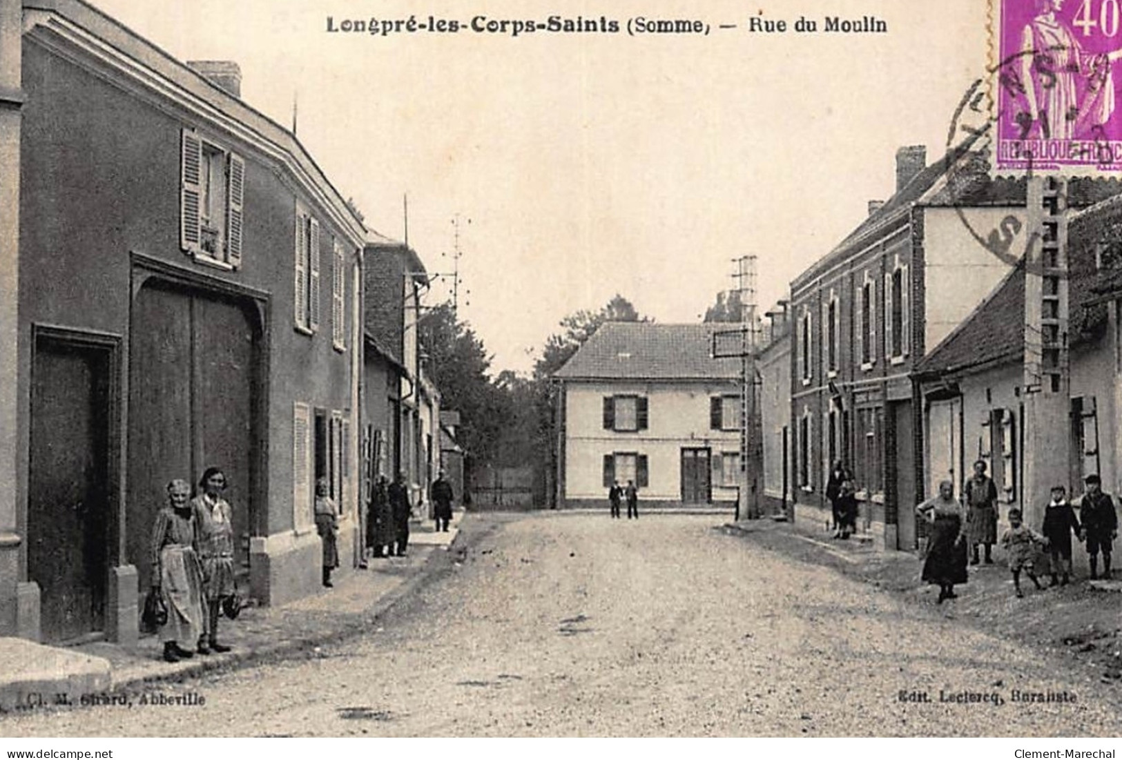 LONGPRE-les-CORPS-SAINTS : Rue Du Moulin - Tres Bon Etat - Sonstige & Ohne Zuordnung