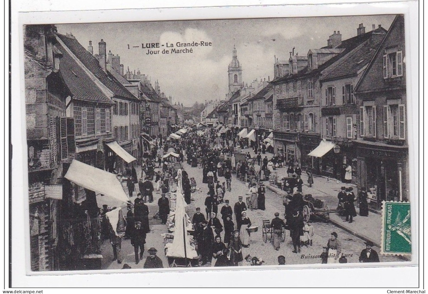 LURE : La Grande-rue, Jour De Marché - Tres Bon Etat - Lure