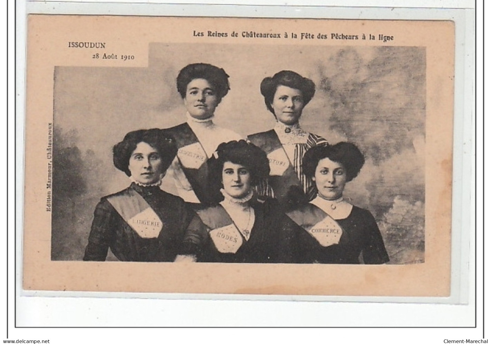 ISSOUDUN - 28 Août 1910 - Les Reines De Châteauroux à La Fête Des Pêcheurs à La Ligne - Très Bon état - Issoudun