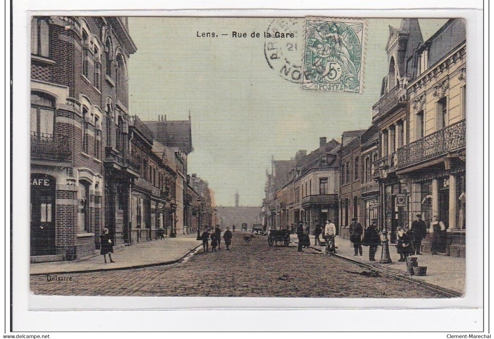 LENS : Rue De La Gare, Toillée - Tres Bon Etat - Lens