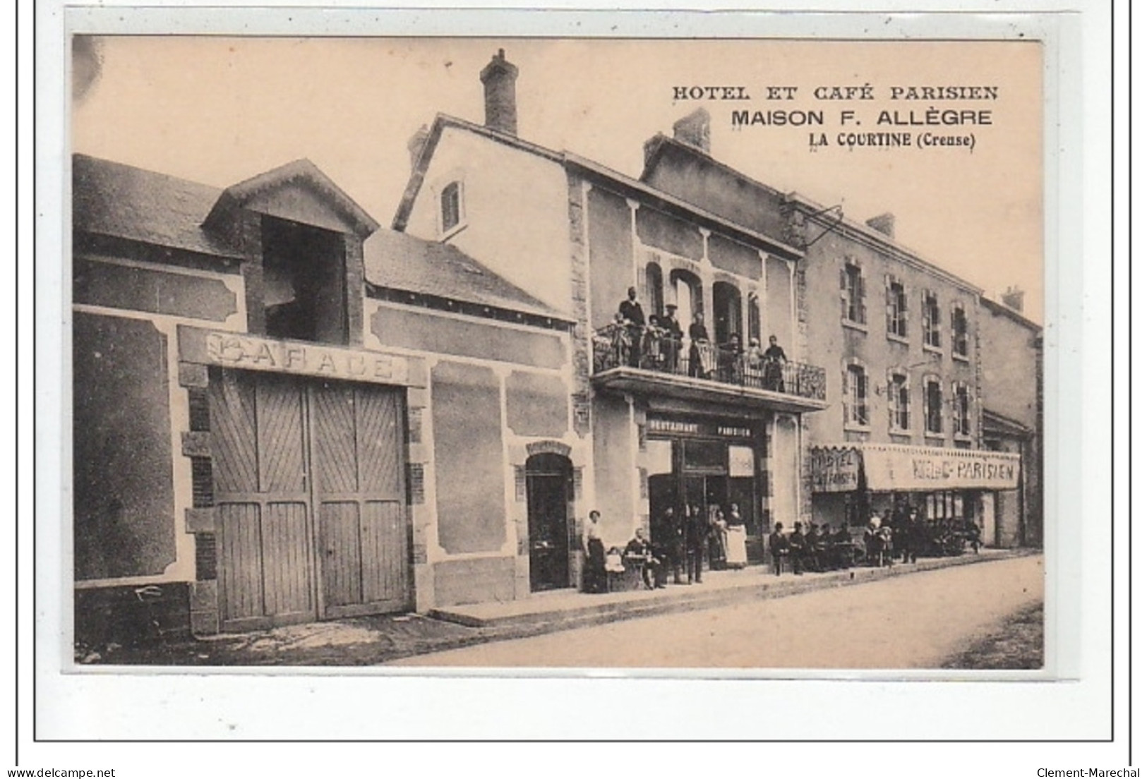 LA COURTINE - Hôtel Et Café Parisien, Maison Allègre - Très Bon état - La Courtine