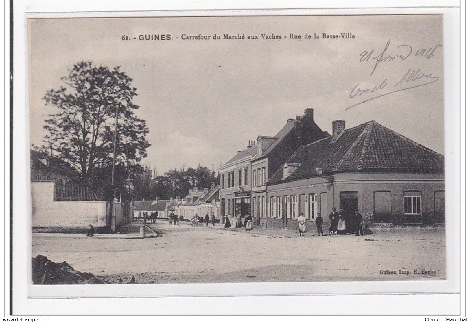 GUINES : Carrefour Du Marché Aux Vaches, Rue De La Basse-ville - Tres Bon Etat - Guines