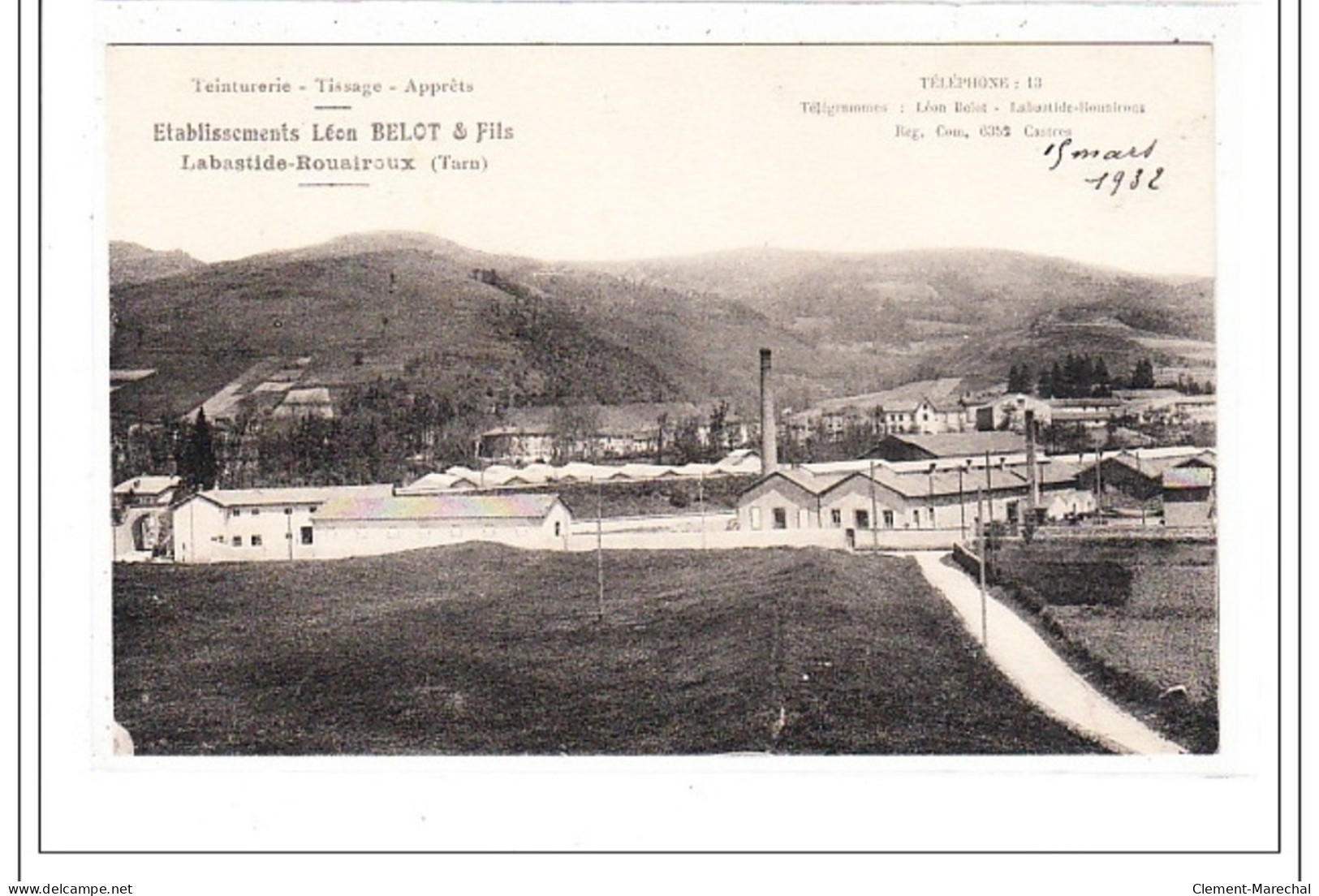 LABASTIDE-ROUAIROUX : Etablissement Leon BELOT &amp; Fils - Tres Bon état - Sonstige & Ohne Zuordnung