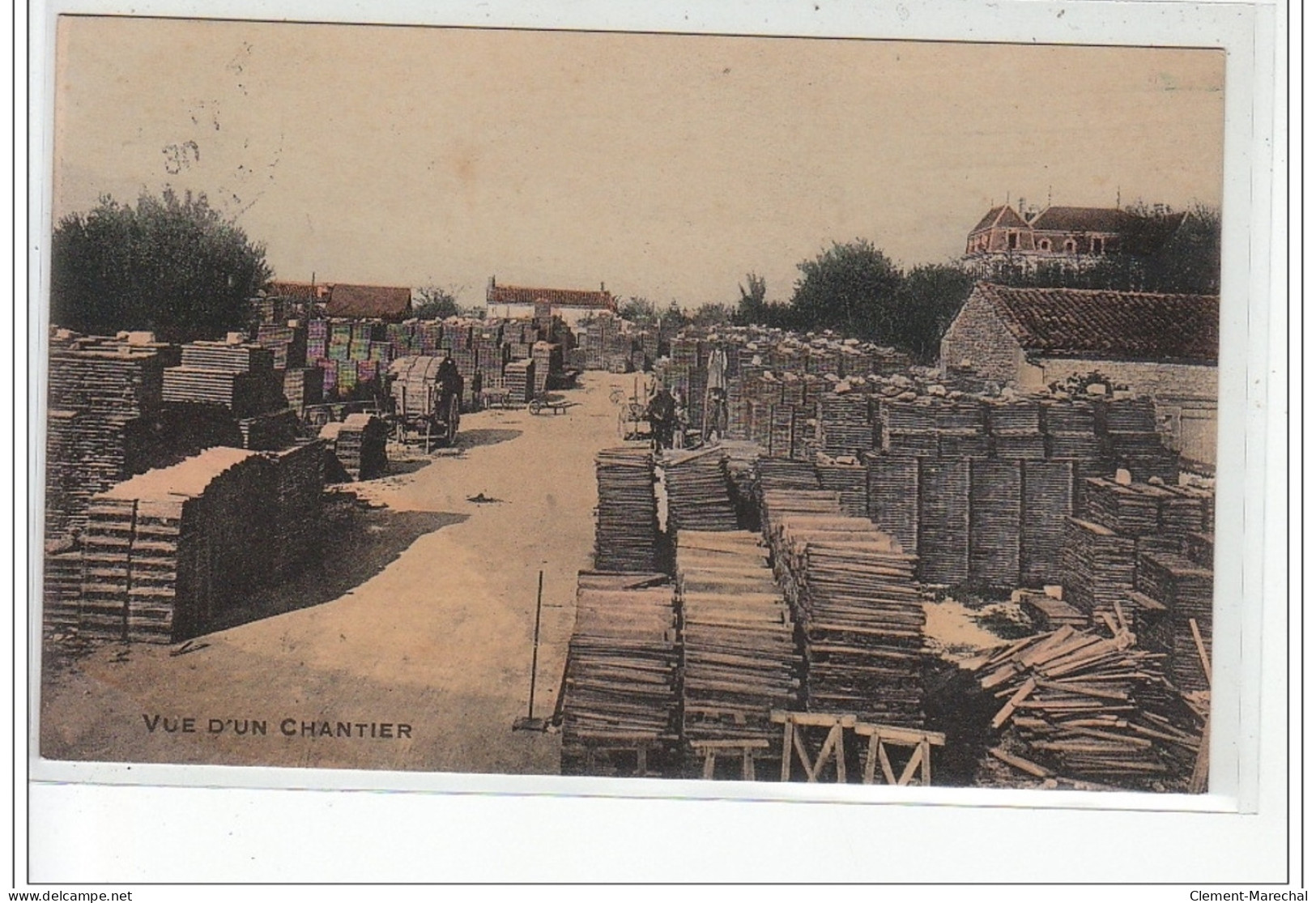 JARNAC - Vue D'un Chantier - Bois Merrain - Imprimée De Travers - Très Bon état - Jarnac