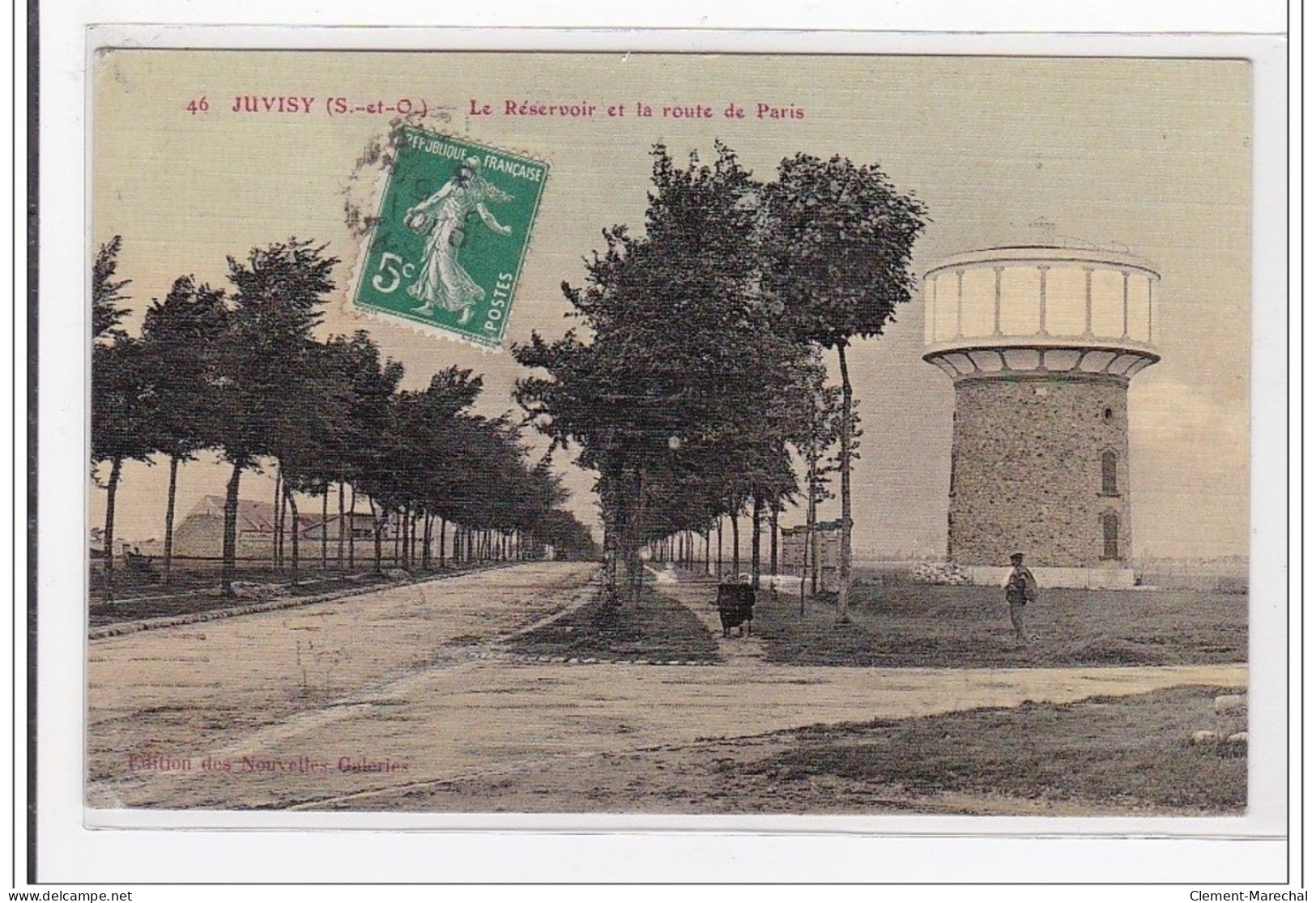 JUVISY : Le Réservoir Et La Route De Paris (toillée) - Tres Bon Etat - Juvisy-sur-Orge