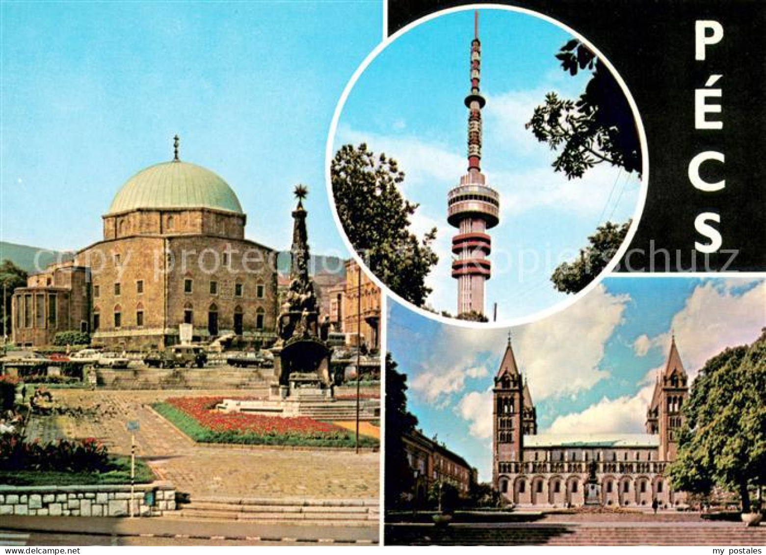 73631829 Pecs Moschee Fernsehturm Kathedrale Pecs - Hungría