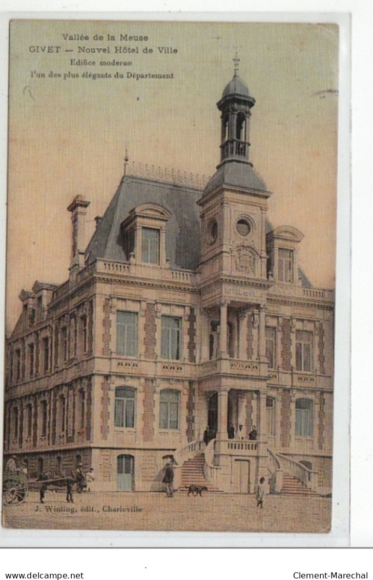 GIVET - Nouvelle Hôtel De Ville - Toilée - état - Givet