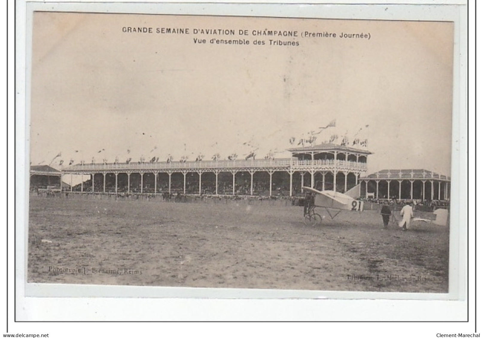 GRANDE SEMAINE D'AVIATION DE CHAMPAGNE (première Journée) - Vue D'ensemble Des Tribunes - Très Bon état - Bétheny