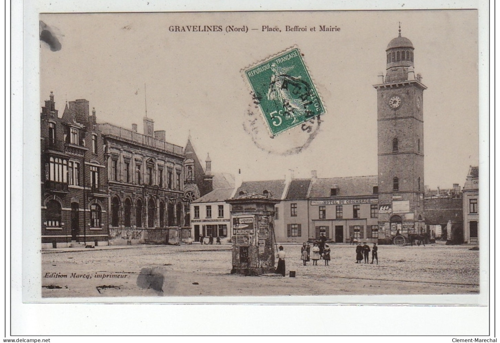 GRAVELINES - Place, Beffroi Et Mairie - Très Bon état - Gravelines