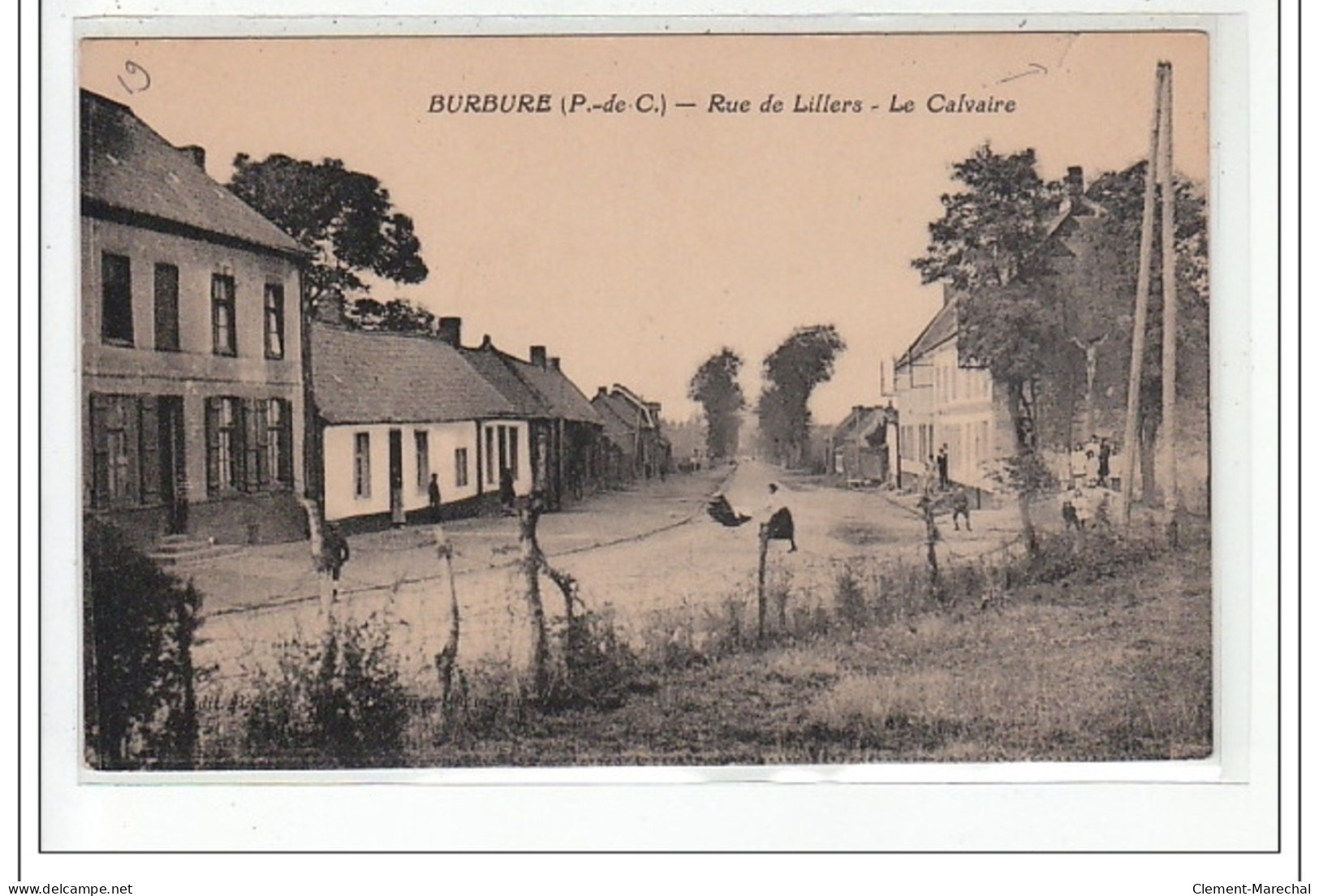 BURBURE : Rue De Lilliers Le Calvaire - Etat - Sonstige & Ohne Zuordnung