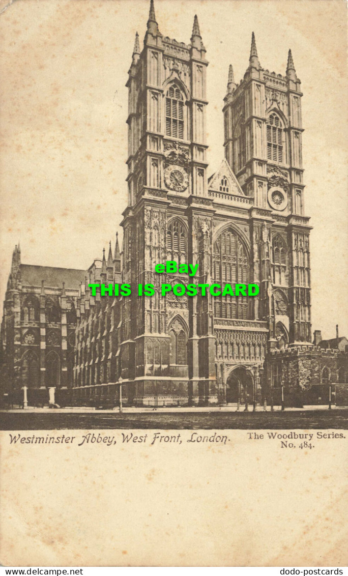 R589524 Westminster Abbey. West Front. London. Woodbury Series. No. 484 - Sonstige & Ohne Zuordnung