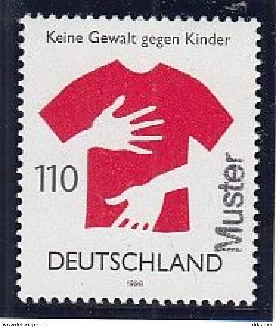 BRD  2013, Ungebraucht **, Mit Muster-Aufdruck, Keine Gewalt Gegen Kinder, 1998 - Unused Stamps