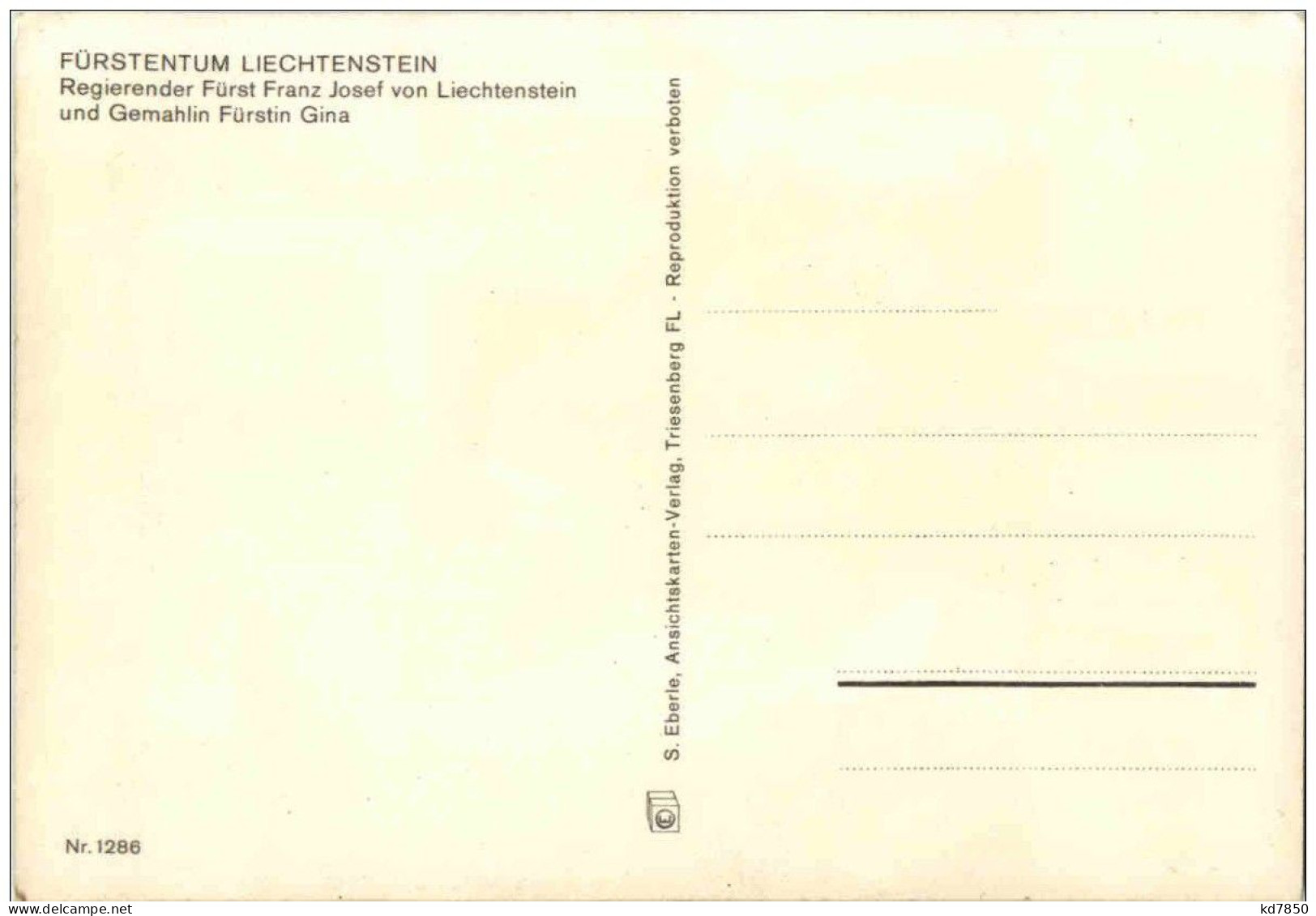 Fürst Franz Josef Von Lichtenstein Mit Fürstin Gina - Liechtenstein