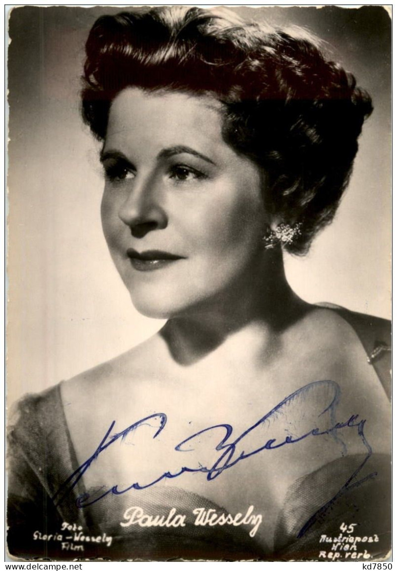 Paula Wessely - Mit Autogramm - Actors