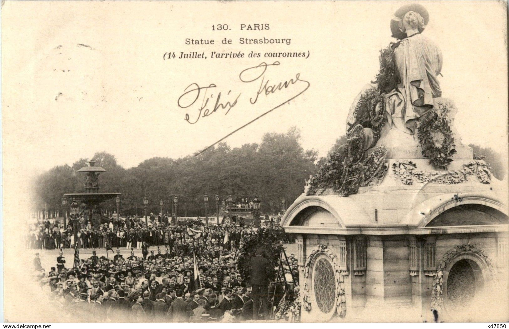 Paris - Statue De Strassbourg 14 Juillet - Sonstige & Ohne Zuordnung