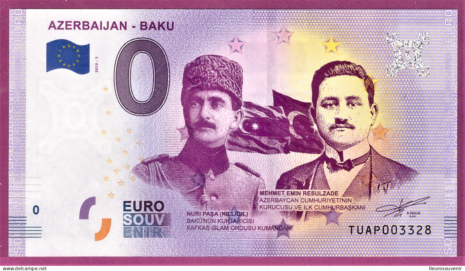 0-Euro TUAP 2019-1 AZERBAIJAN - BAKU - Pruebas Privadas