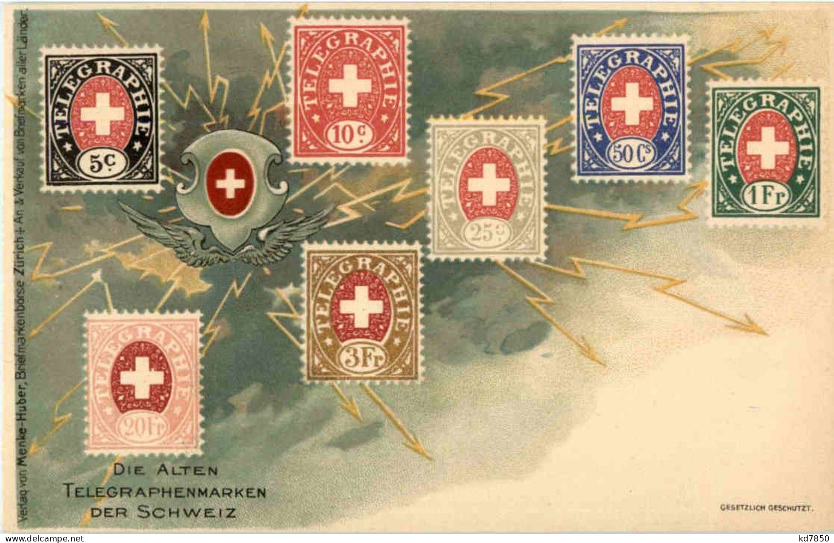 Die Alten Telegraphenmarken Der Schweiz - Litho - Timbres (représentations)