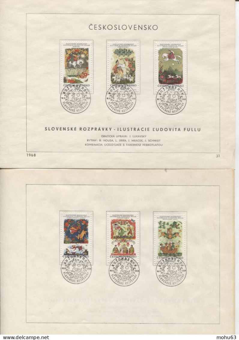 Tschechoslowakei # 1844-9 Ersttagsblatt Slowakische Märchen Uz '1' - Briefe U. Dokumente