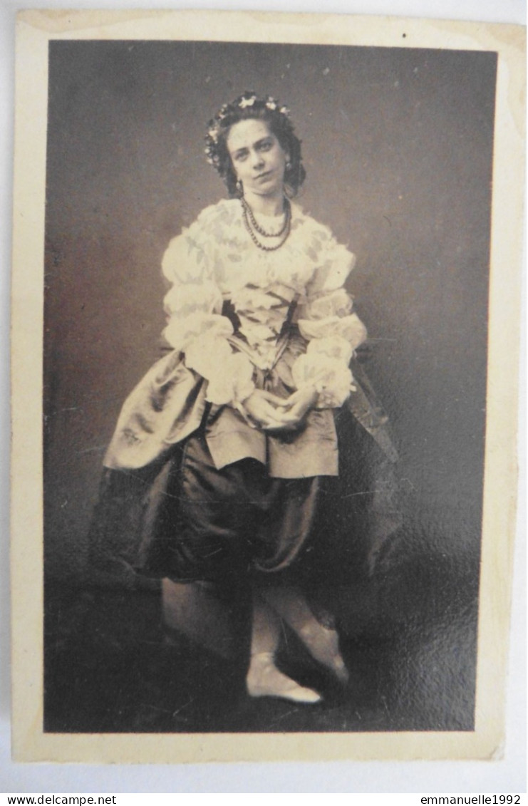 Photo CDV Danseuse Actrice Mlle Fourchet En Costume De Scène Et Pointes Opéra De Darmstadt 1860 - Alte (vor 1900)