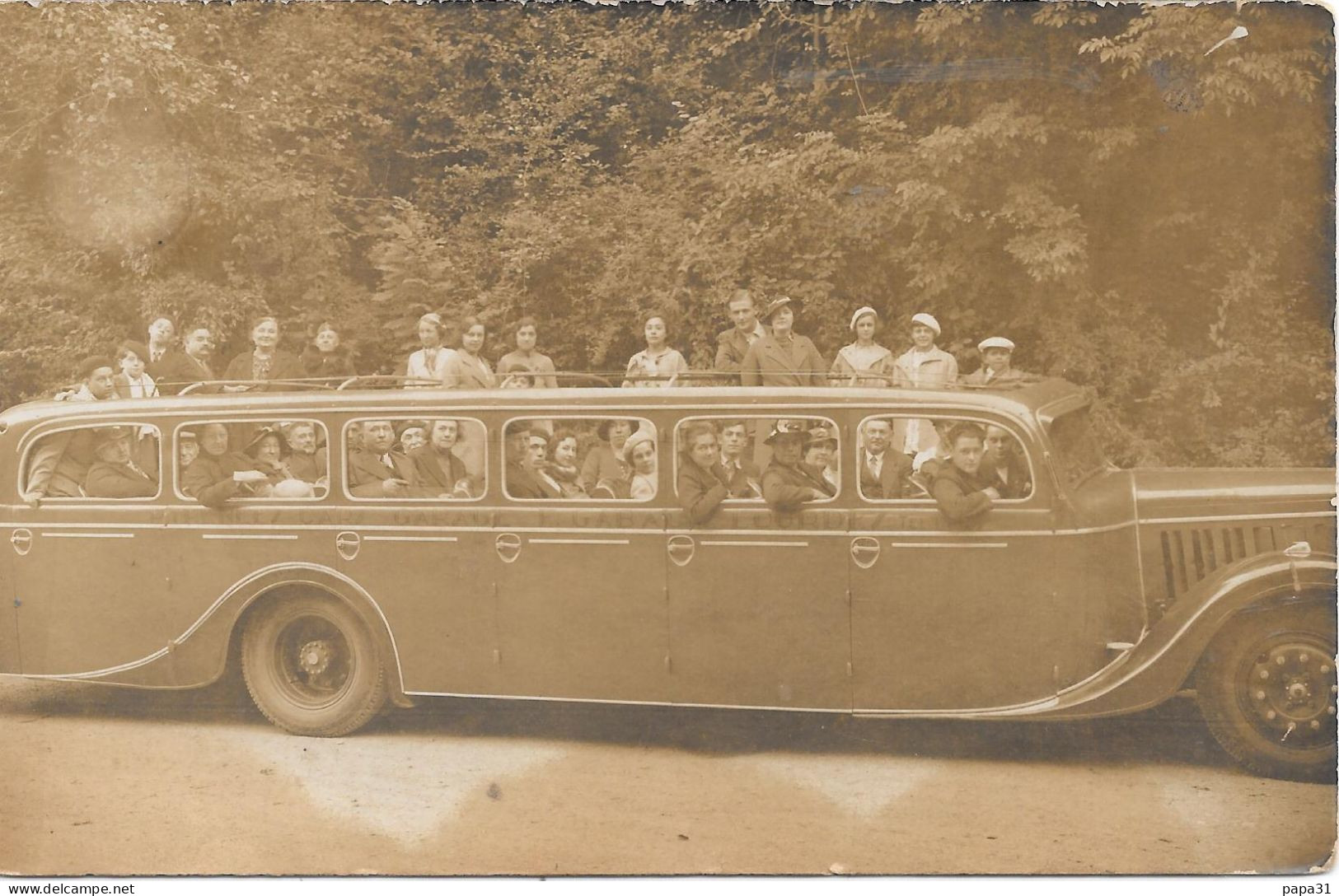 Carte Photo D'un Autocar Ancien - Bus & Autocars