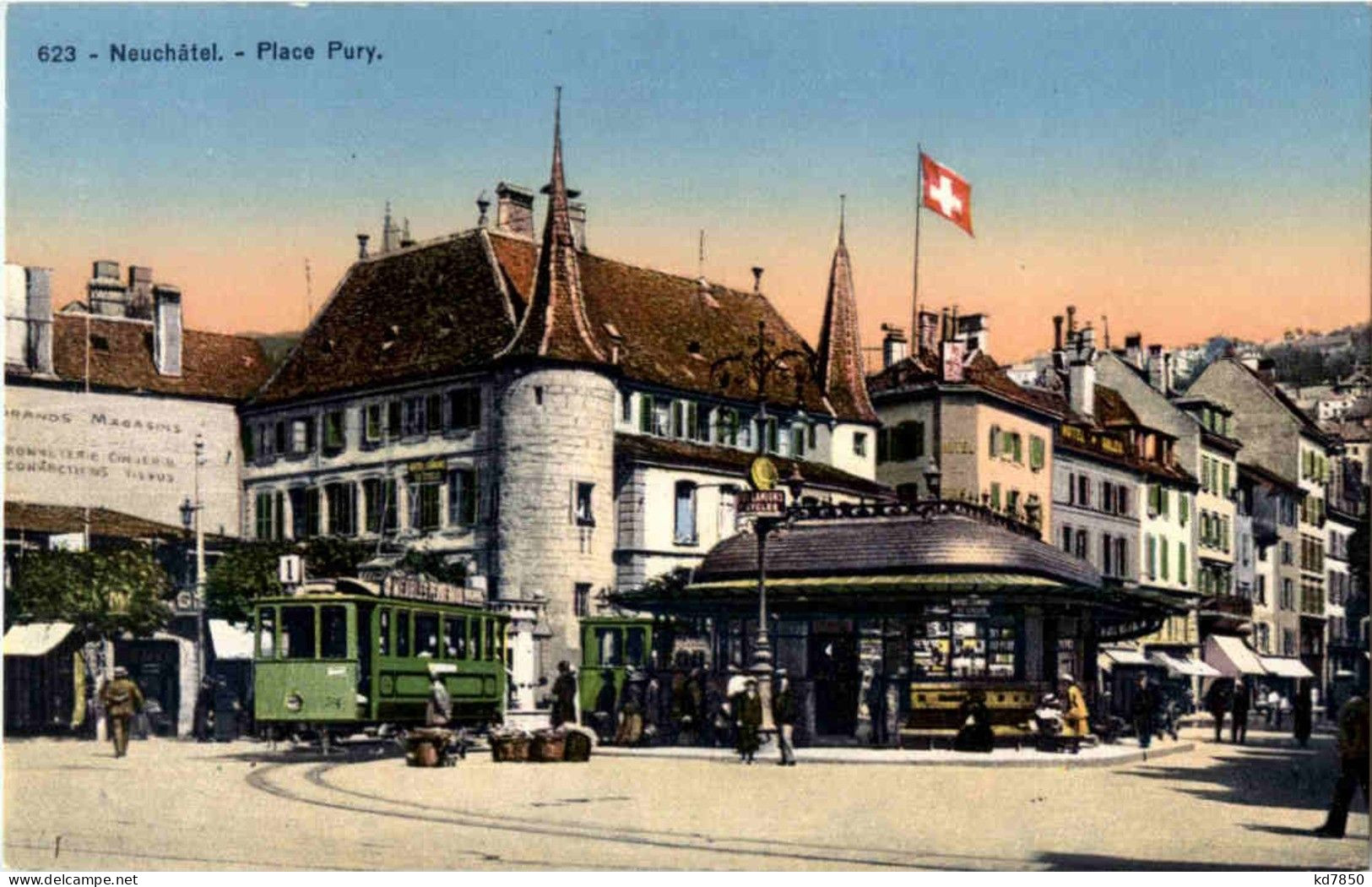 Neuchatel - Place Pury Mit Tram - Neuchâtel