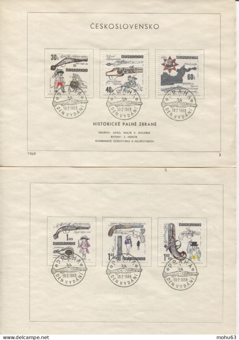 Tschechoslowakei # 1854-9 Ersttagsblatt Historische Handfeuerwaffen Uz '1' - Brieven En Documenten