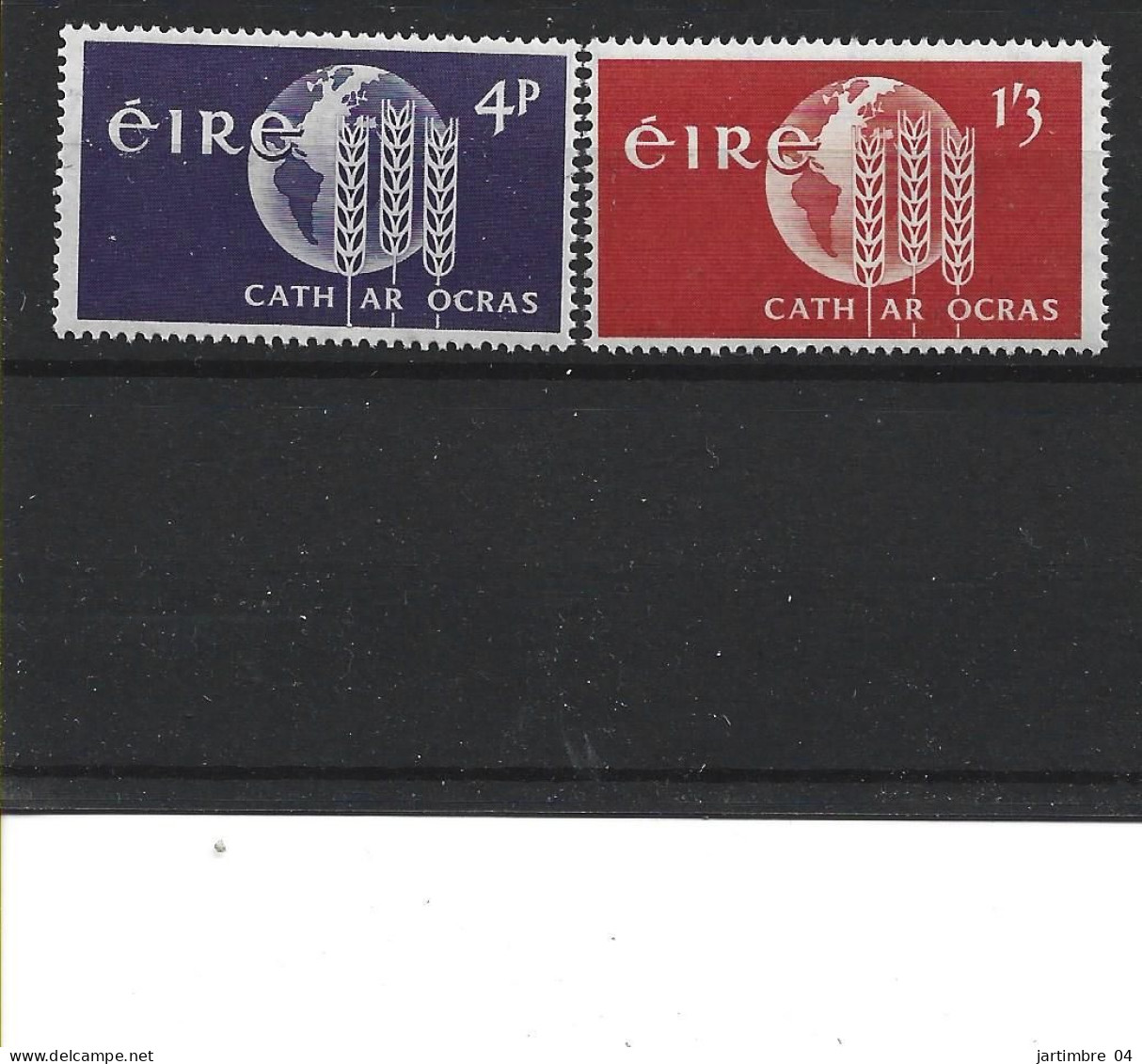 1963 IRLANDE 157-58** Campagne Contre La Faim - Ongebruikt