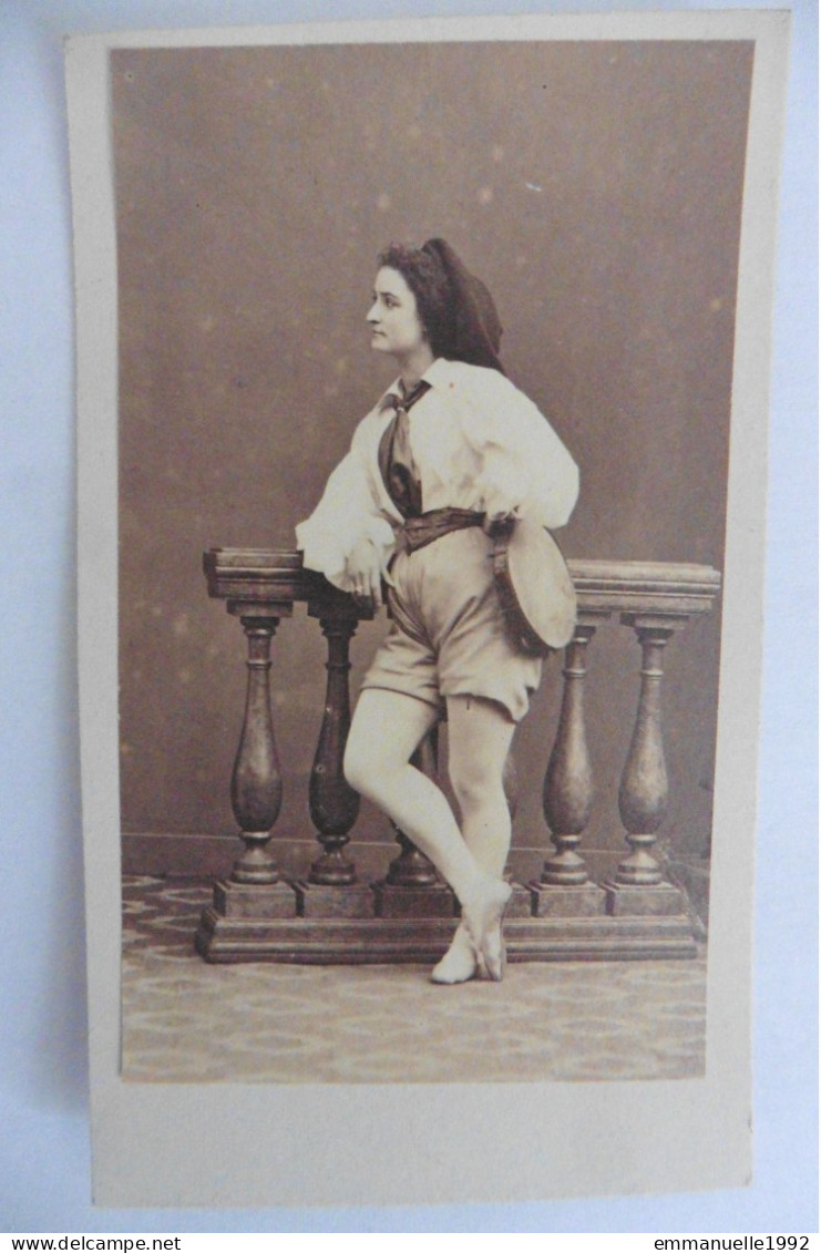 Photo CDV Danseuse Mlle Laurent Ballet Opéra Paris Disdéri 1861 Danse Fond Levert - Alte (vor 1900)