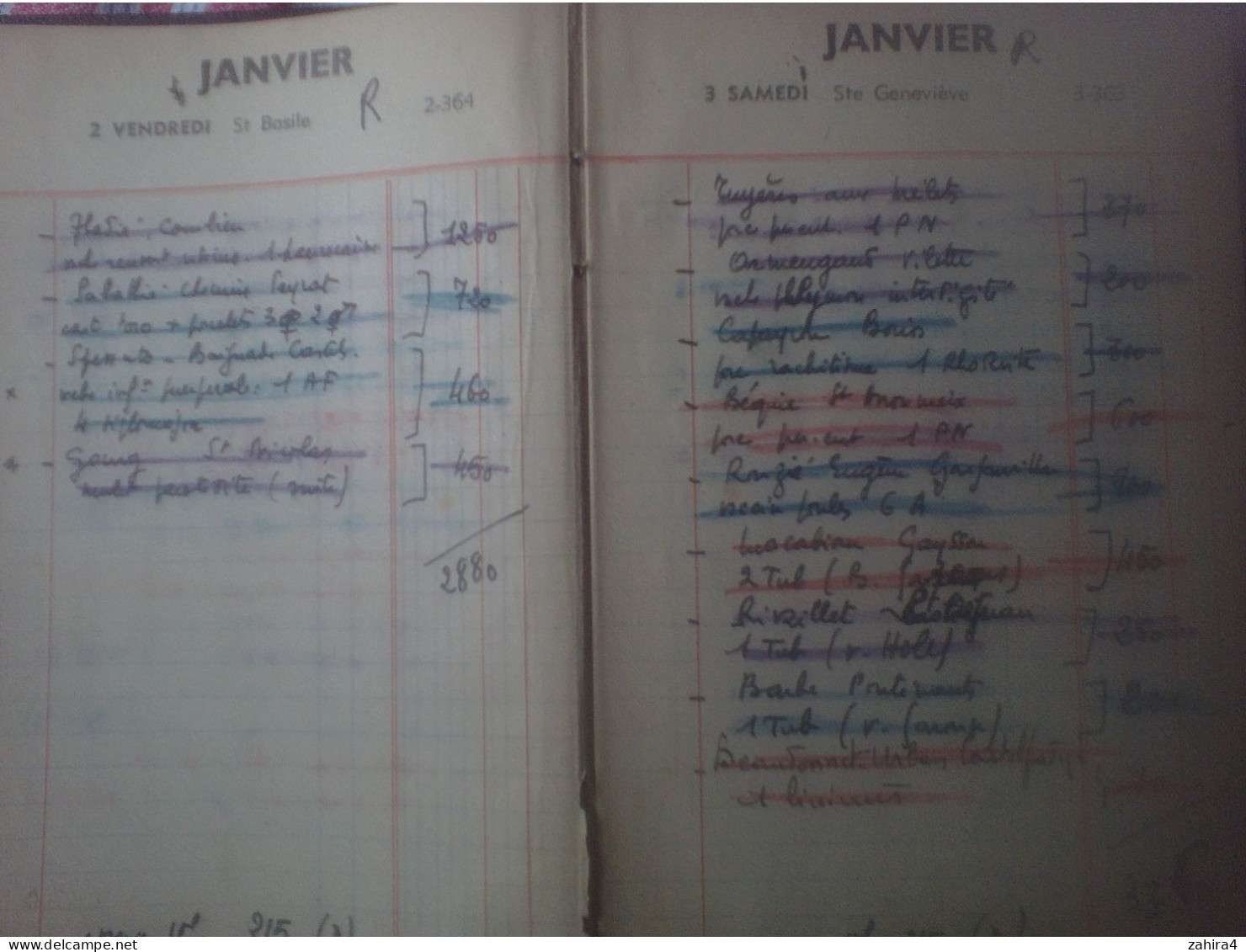 Agenda De Bureau Pour 1948 D'un Vétérinaire De Tarn Et Garonne (Possible M. Bachala Castelsarrasin ?) - Sonstige & Ohne Zuordnung