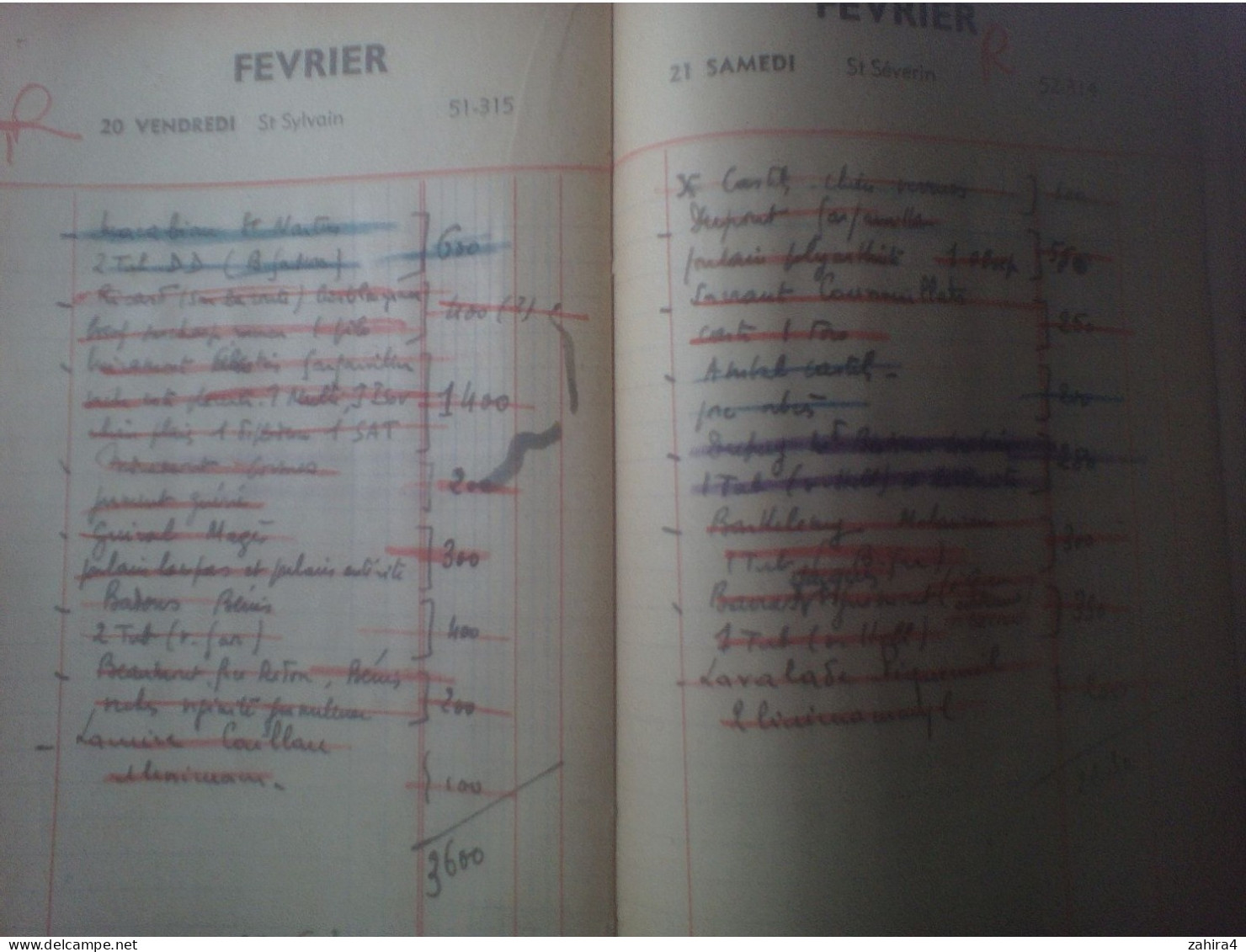 Agenda De Bureau Pour 1948 D'un Vétérinaire De Tarn Et Garonne (Possible M. Bachala Castelsarrasin ?) - Sonstige & Ohne Zuordnung