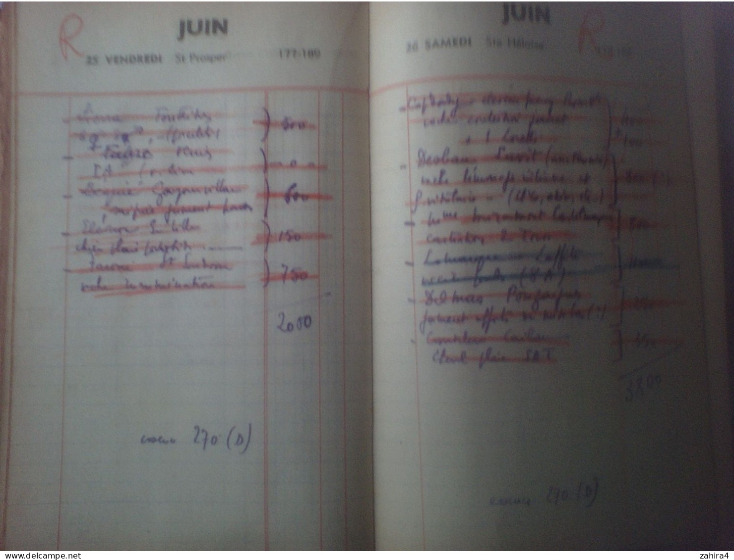Agenda de bureau pour 1948 d'un vétérinaire de Tarn et Garonne (Possible M. Bachala Castelsarrasin ?)