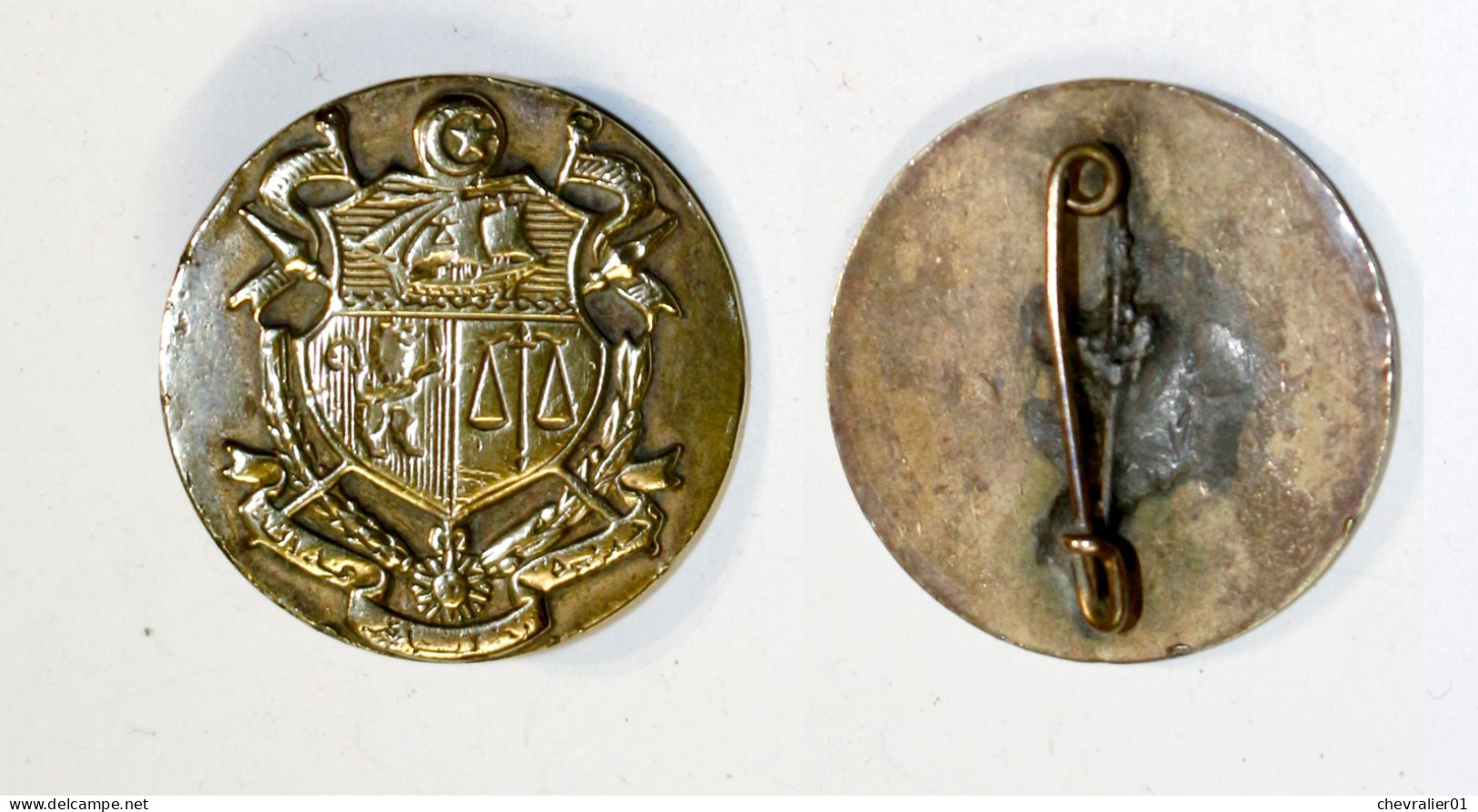 Médaille Civile-TN_badge Des Armoiries Royales De La Tunisie De 1956_21-25-1 - Sonstige & Ohne Zuordnung