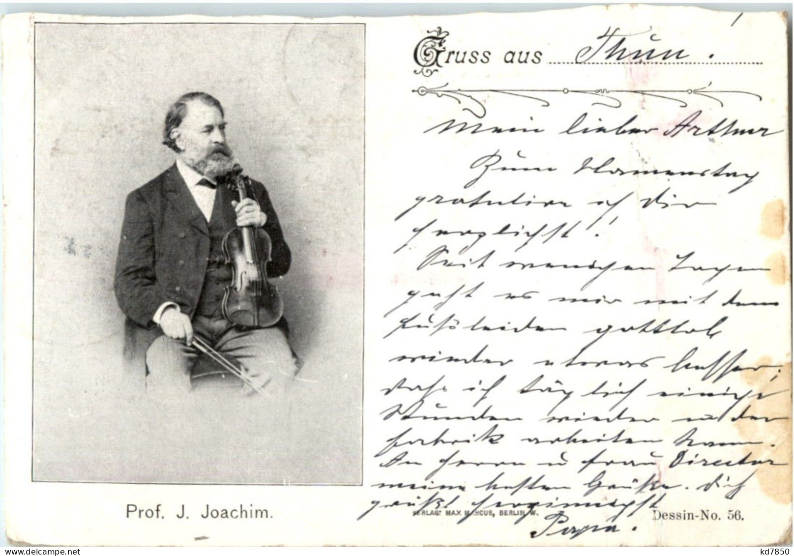 Prof. J. Joachim - Sänger Und Musikanten