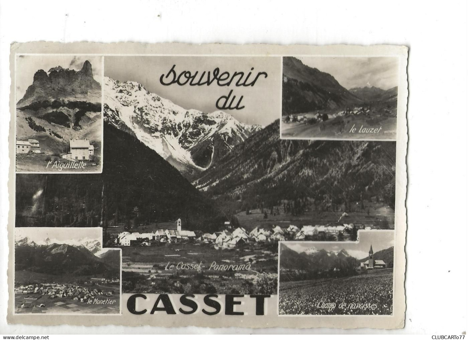 Monétier-les-Bains, Serre-Chevalier (05) : 5 Vues Des Hameaux Dont Le Casset, L'Aiguillette, Le Lauzet En 1960 GF - Serre Chevalier