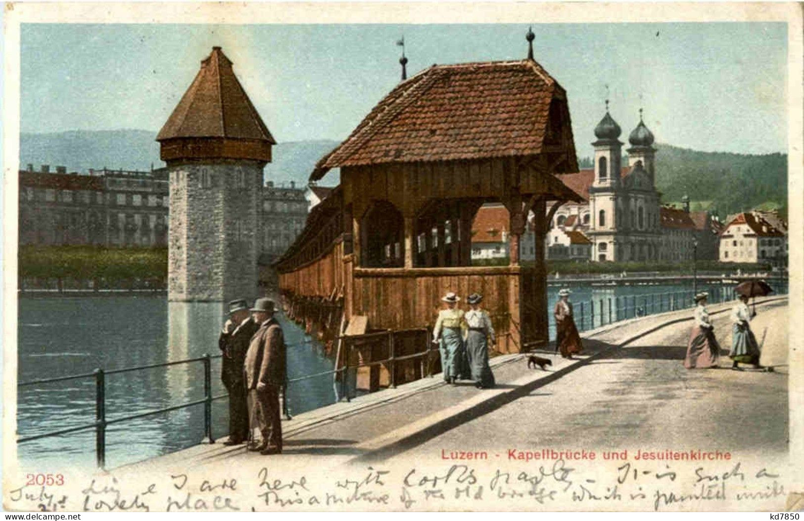 Luzern - Kapellbrücke Und Jesuitenkirche - Luzern