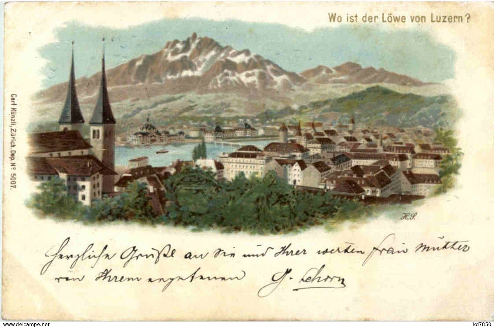 Gruss Aus Luzern - Litho - Lucerne