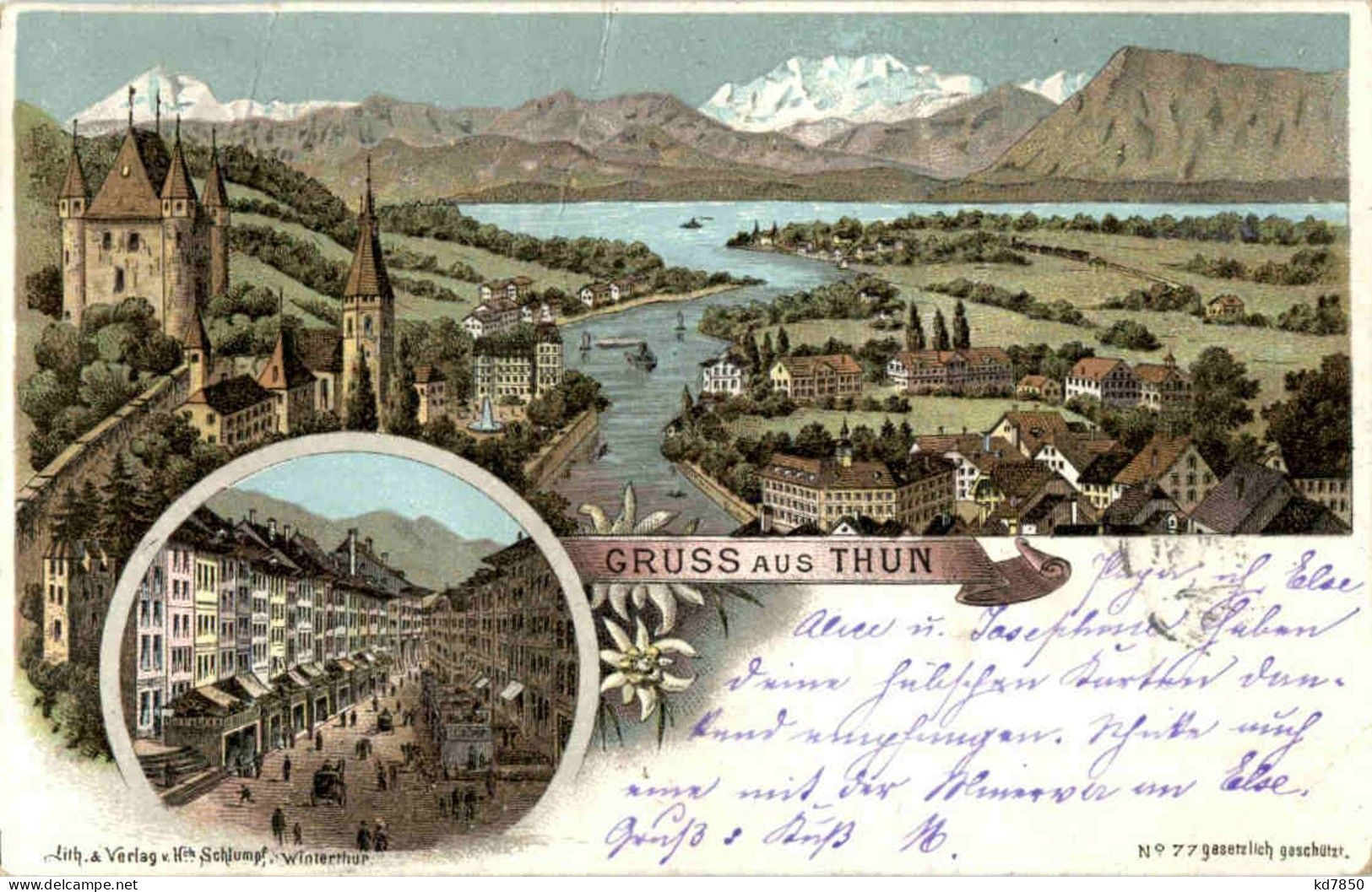 Gruss Aus Thun - Litho - Thoune / Thun