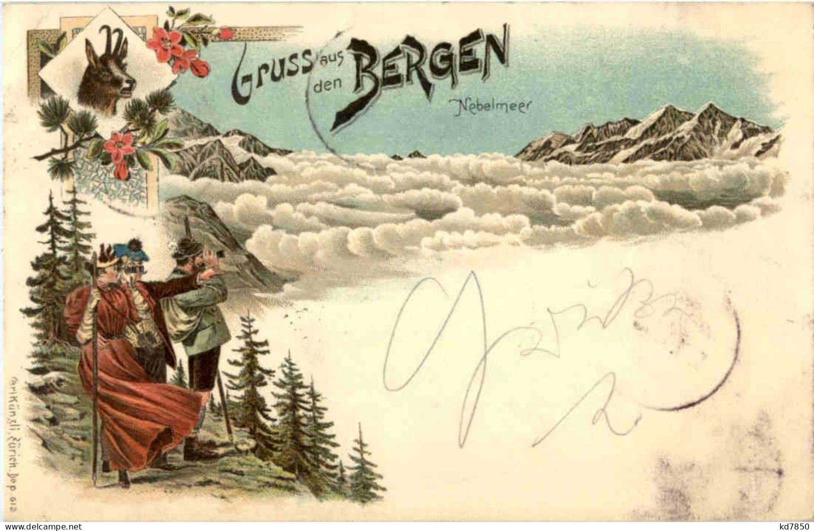 Gruss Aus Den Bergen - Litho - Greetings From...