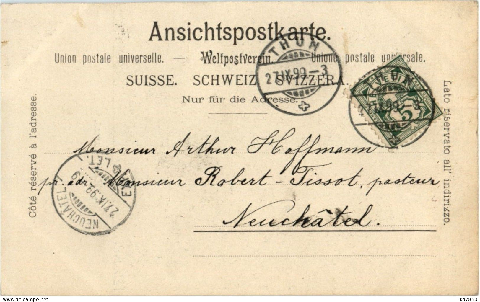 Thun - Gewerbe Auststellung 1899 - Thoune / Thun