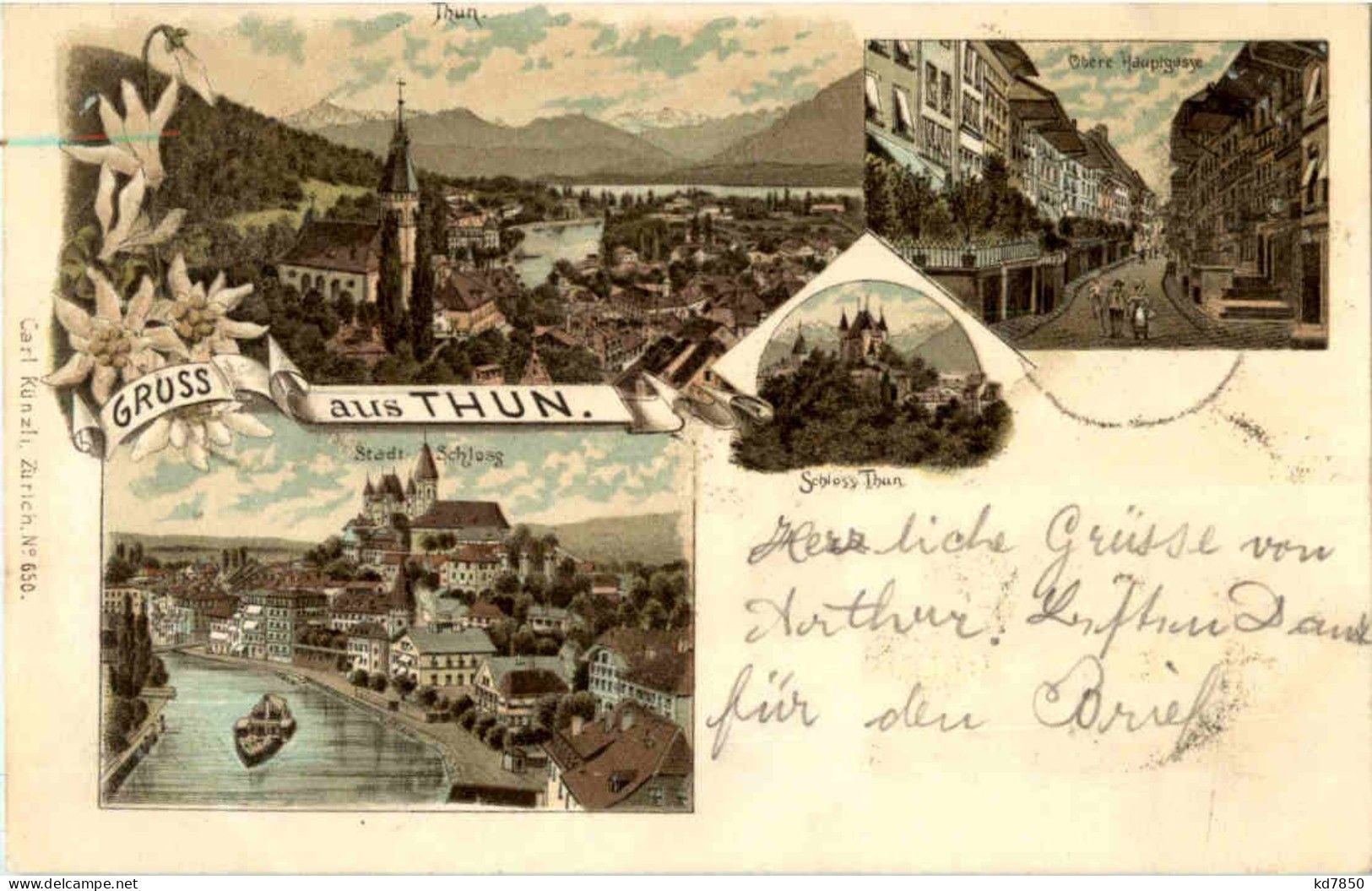 Gruss Aus Thun - Litho - Thun