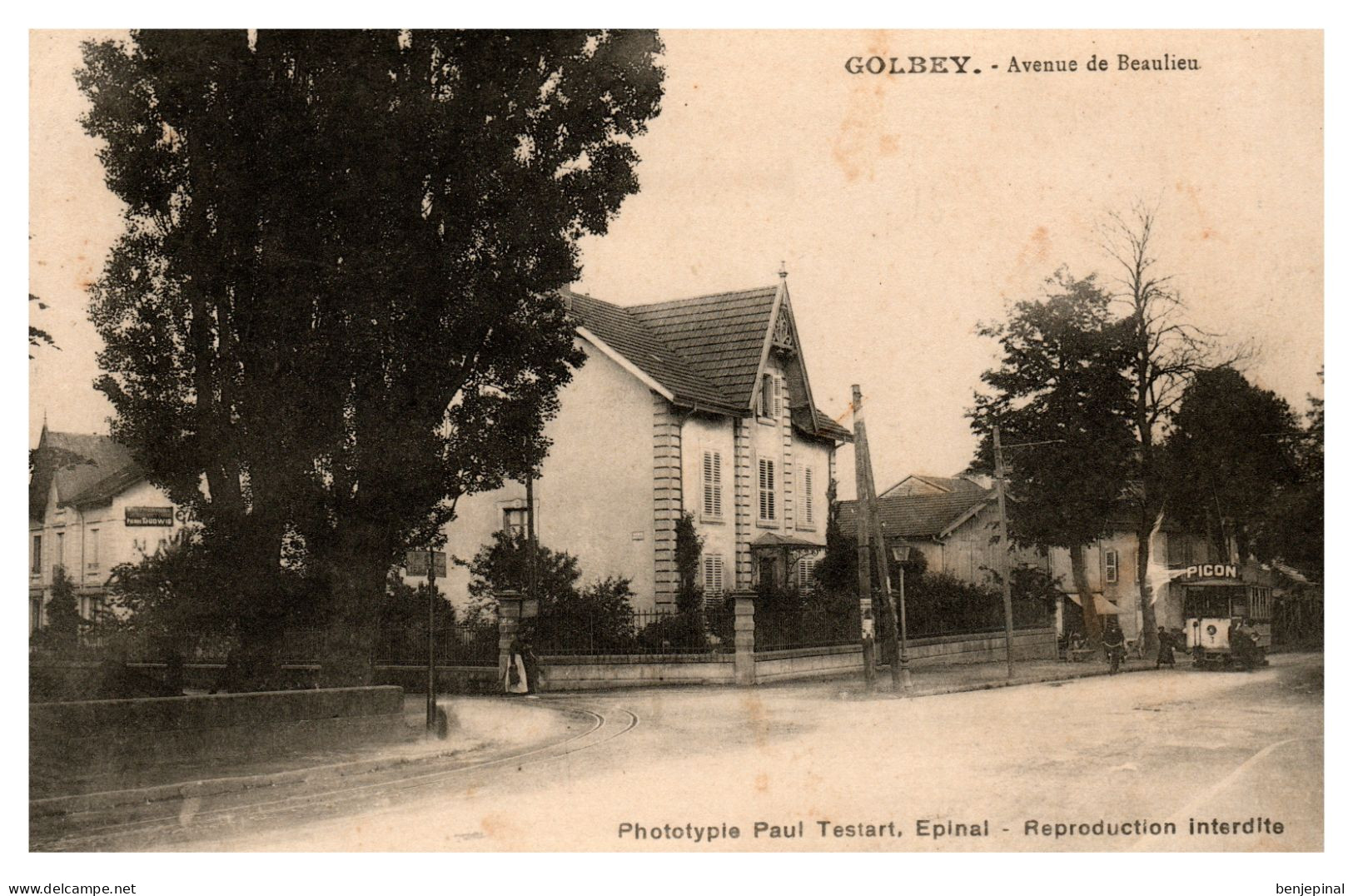 Golbey - Avenue De Beaulieu (éditeur Testart à Epinal) Vue 1 - Golbey