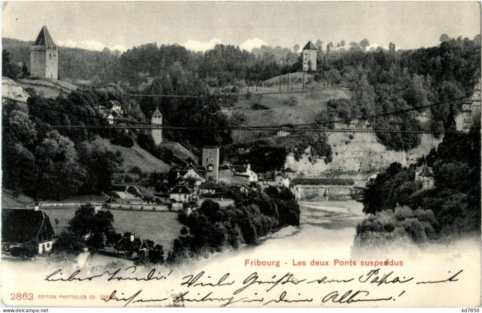 Fribourg - Les Deux Ponts Suspendus - Fribourg