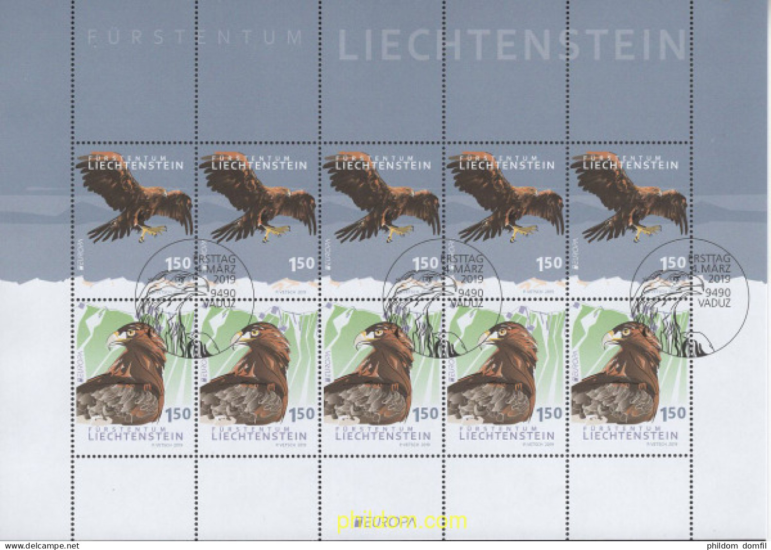 652755 USED LIECHTENSTEIN 2019 EUROPA CEPT 2019 - NATIONAL BIRD - Unused Stamps
