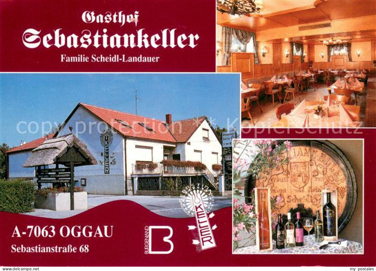 73630040 Oggau Neusiedler See Gasthof Sebastiankeller Gaststube Fassbild Oggau N - Andere & Zonder Classificatie