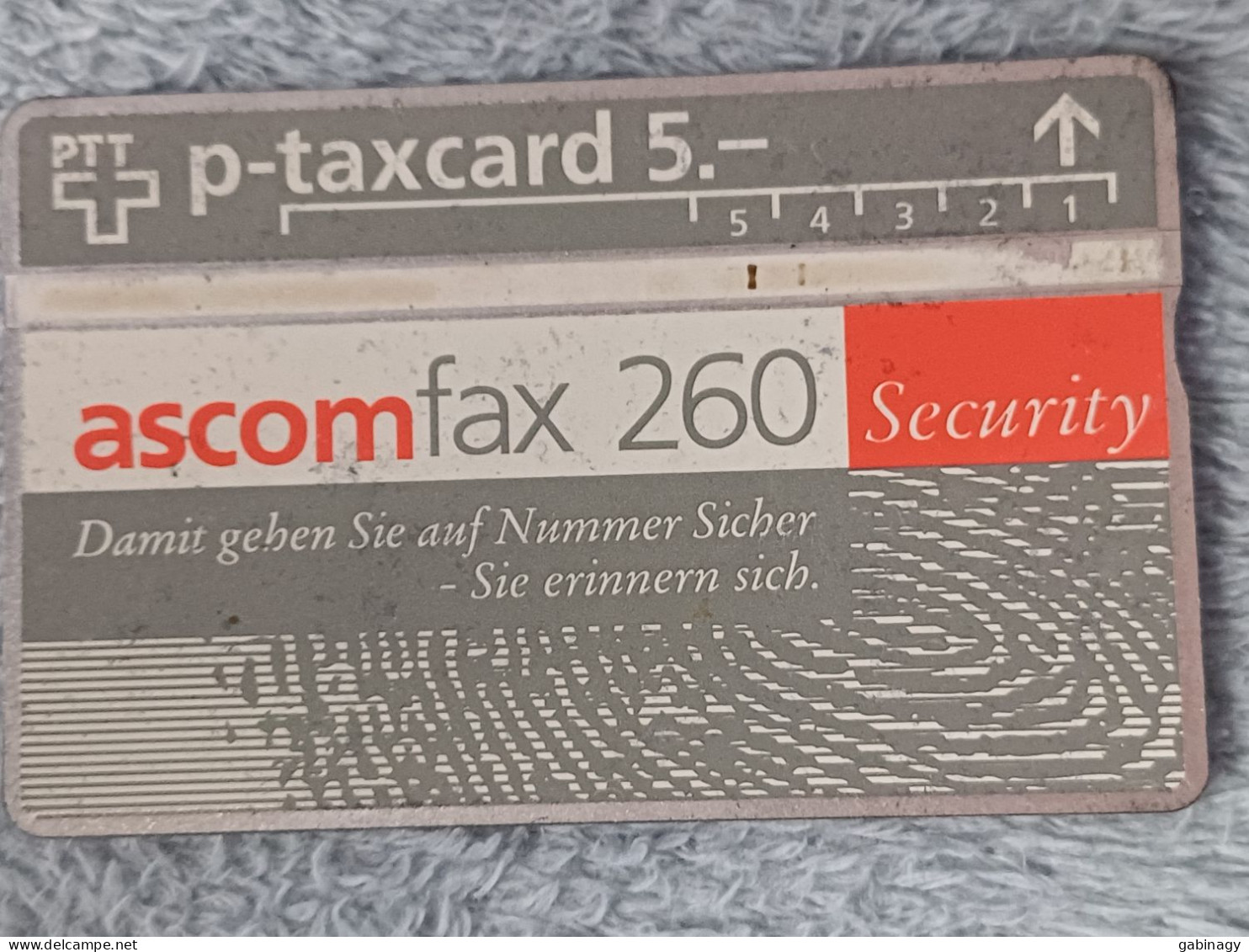 SWITZERLAND - KP-93/113 - Ascom Fax 260 Security - 800EX. - Suisse