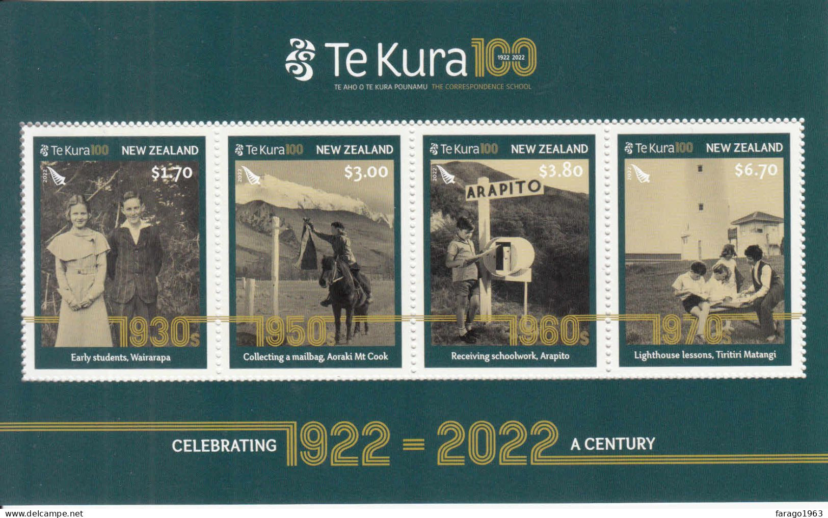 2022 New Zealand Te Kura Correspondence School Education Miniature Sheet Of 4 MNH @ BELOW FACE VALUE - Neufs