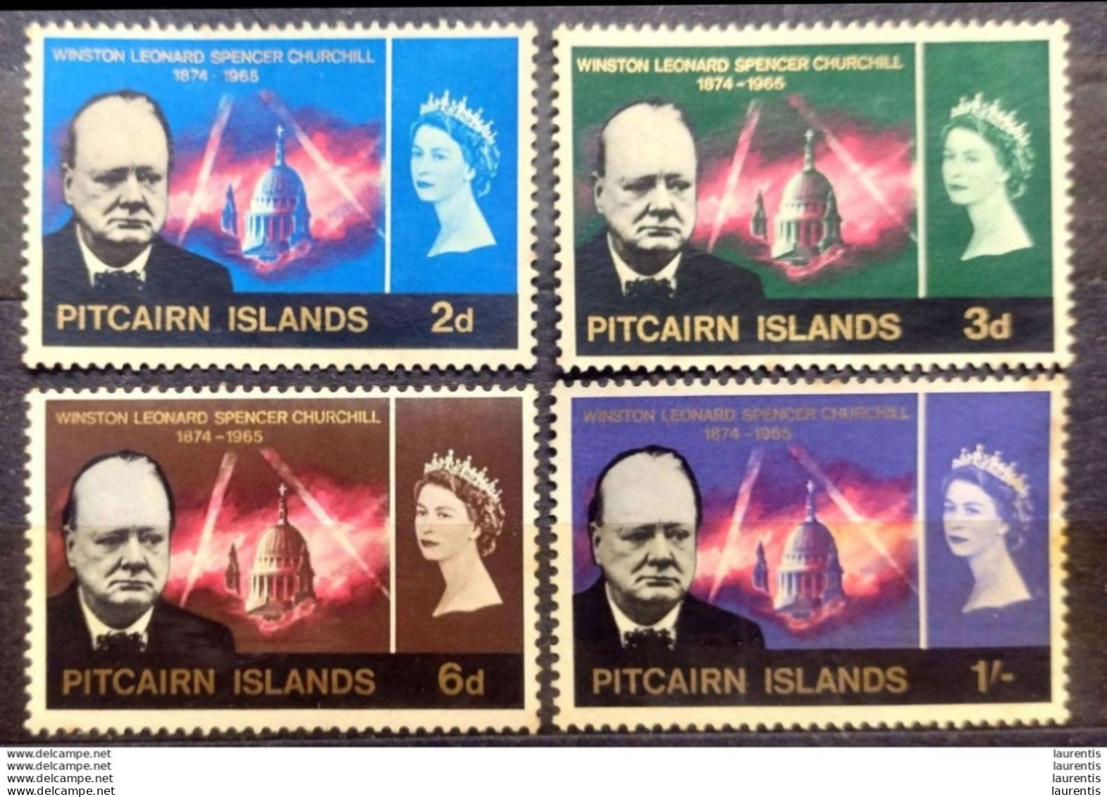 D11697  W Churchill - Pitcairn Is Yv 55-58 - No Gum - 3,85 - Sir Winston Churchill