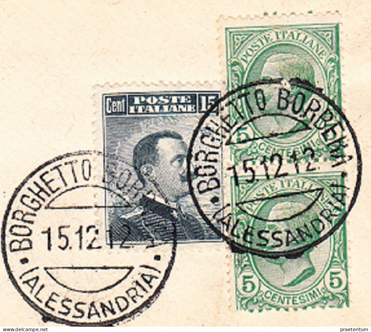 ITALIA Lettera Borghetto Borbera (Alessandria) 15 XII 1912 1 USA - Marcophilia