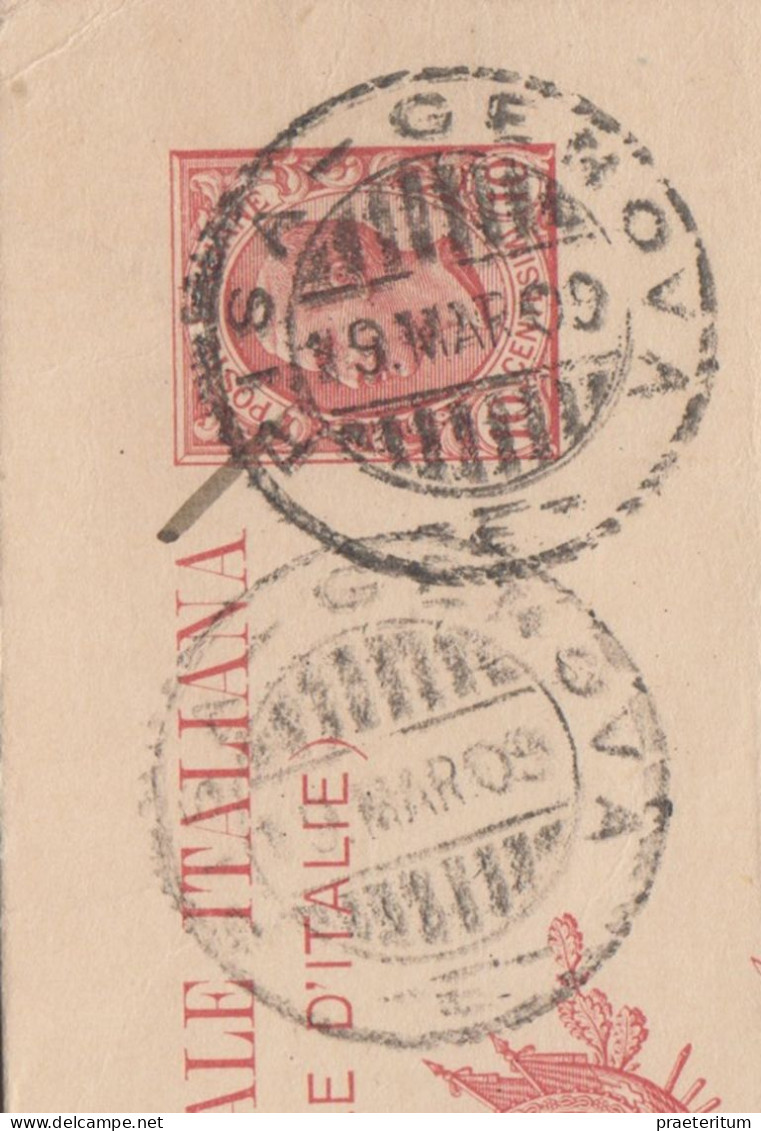 ITALIA Lettera Pisa-Genova, 19 III 1909 A Berlin - Marcophilie