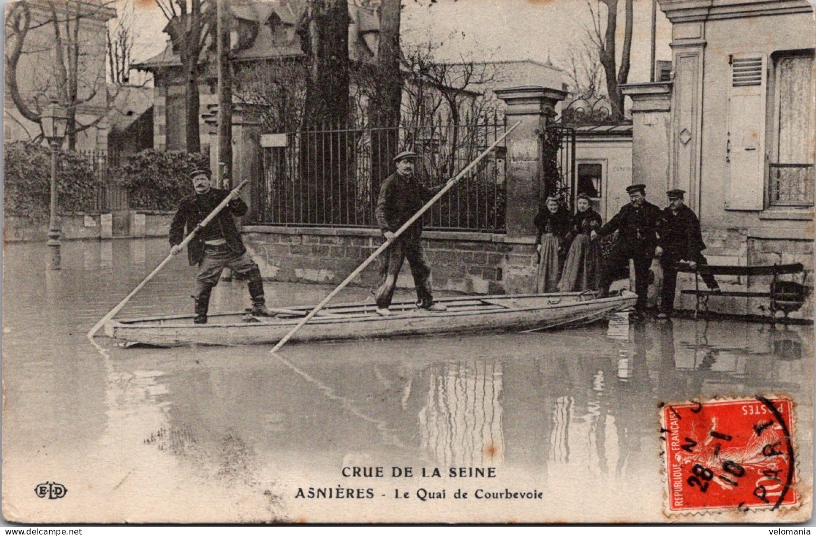 20602 Cpa 92 Asnières - Le Quai De Courbevoie - Asnieres Sur Seine